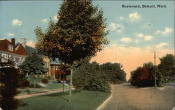 Boulevard Detroit, MI Postcard Postcard