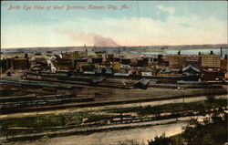 Birds Eye View of West Bottoms Postcard