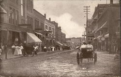 Front Street View Bath, ME Postcard Postcard