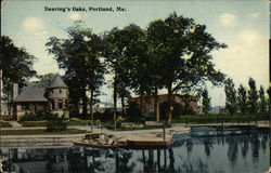 Deering's Oaks Postcard