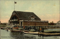 Kennebunk River and Boat House Kennebunkport, ME Postcard Postcard