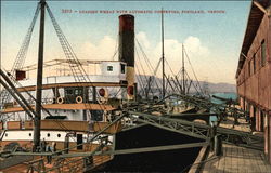 Loading Wheat with automatic conveyors Postcard