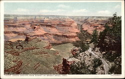 Grand Canyon from summit of Bright Angel Trail Grand Canyon National Park Postcard Postcard