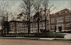 North West Side Scott High School Postcard