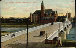 Main Street Concrete Bridge Postcard