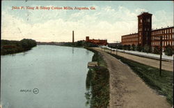 John P. King & Sibley Cotton Mills Postcard