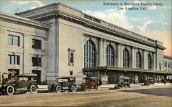 Entrance to Southern Pacific Depot Los Angeles, CA Postcard Postcard