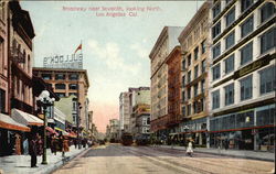 Broadway near Seventh, looking North Postcard