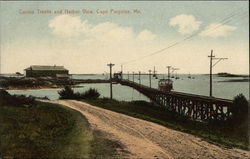 Casino Trestle and Harbor View in Cape Porpoise, Maine Postcard Postcard