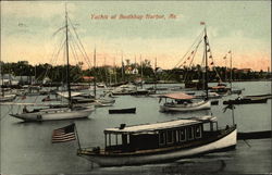 Yachts at Boothbay Harbor Maine Postcard Postcard