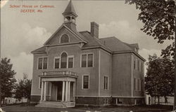 School House on Common Dexter, ME Postcard Postcard