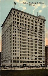 Railway Exchange Building Chicago, IL Postcard Postcard