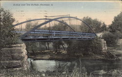 Bridge over the Buffalo Anamosa, IA Postcard Postcard