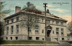 Public Library Huntington, IN Postcard Postcard