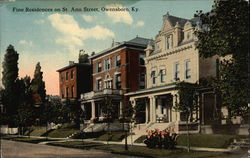 Fine Residences on St. Ann Street Postcard