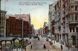 First Avenue, Looking North from Pioneer Square Seattle, WA Postcard Postcard