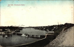 the Dam, Milwaukee River Wisconsin Postcard Postcard