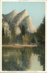 Three Brothers, Height 3830 Feet Yosemite Valley, CA Yosemite National Park Postcard Postcard