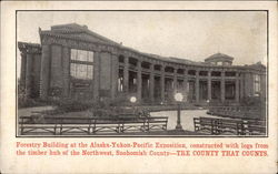 Forestry BUilding 1909 Alaska Yukon-Pacific Exposition Postcard Postcard