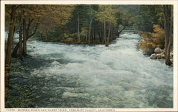 Merced River and Happy Isles Yosemite Valley, CA Yosemite National Park Postcard Postcard