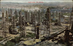 California Oil Wells Postcard Postcard