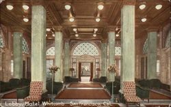 Hotel Whitcomb - Lobby Postcard