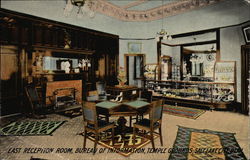 East Reception Room, Bureau of Information, Temple Grounds Postcard