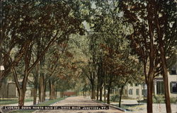 Looking down North Main St Postcard