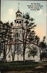 The Old First Congregational Church - Erected 1806 Postcard