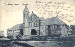 The Billings Library Burlington, VT Postcard Postcard