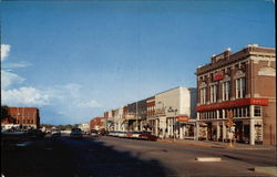 Looking East from the Main Business Section Enid, OK Postcard Postcard