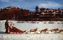 Winter Fun at Lake Placid New York Postcard Postcard