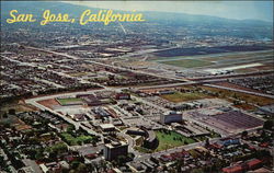 Aerial View of San Jose, California, and Its Civic Center Postcard