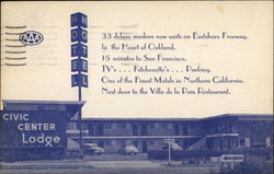 Civic Center Lodge Postcard