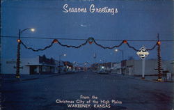 Season Greetings from the Christmas City of the High Plains Wakeeney, KS Postcard Postcard