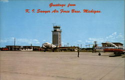 Greetings from K.I. Sawyer Air Force Base Sands, MI Postcard Postcard