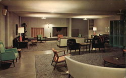 The lounge of the Airman's Service Club Bunker Hill Air Force Base, IN Postcard Postcard