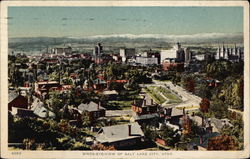 Birds Eye View of Salt Lake City Utah Postcard Postcard