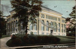 High School Burlington, VT Postcard Postcard