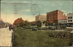 N.P. Station and Park Postcard