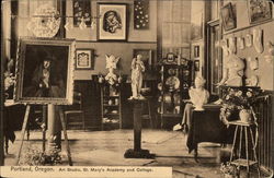 Art Studio, St. Mary's Academy and College Portland, OR Postcard Postcard