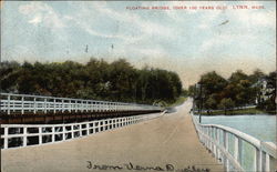 Floating Bridge Over 100 Years Old Postcard