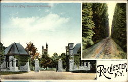 Entrance to Holy Sepulchre Cemetery Postcard