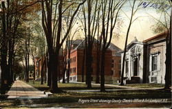 Niagara Street Showing County Clerk's Office & Jail Postcard