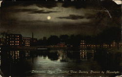 General View, Factory District by Moonlight Postcard