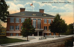 Hosmer School House Fitchburg, MA Postcard Postcard