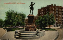 Leif Ericson Statue, Boston, Mass Postcard