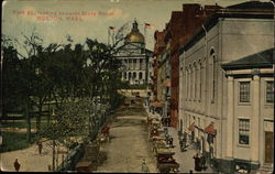 Park St. Looking towards State House Postcard