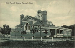 High School Building Postcard