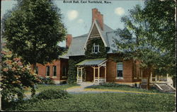 View of Revell Hall East Northfield, MA Postcard Postcard